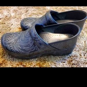 Dansko Tooled Embossed Clogs